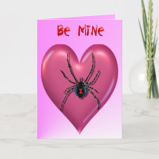 Spider Heart Valentine Card (Front)