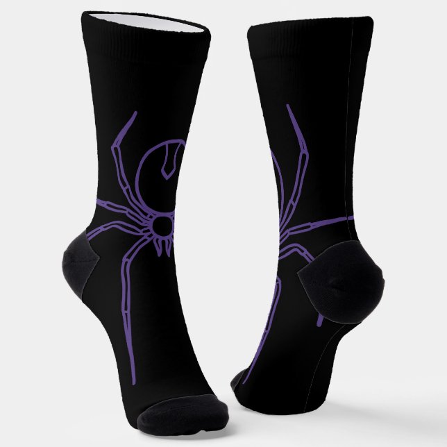 Spider in Purple and Black Socks (Angled)