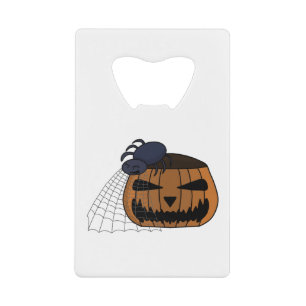 Spider in the web in the halloween pumpkin