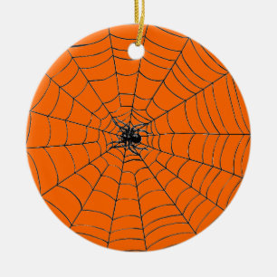 Spider in Web Ceramic Tree Decoration