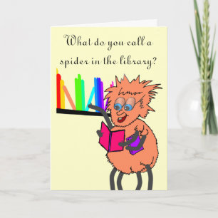 Spider joke Birthday Card