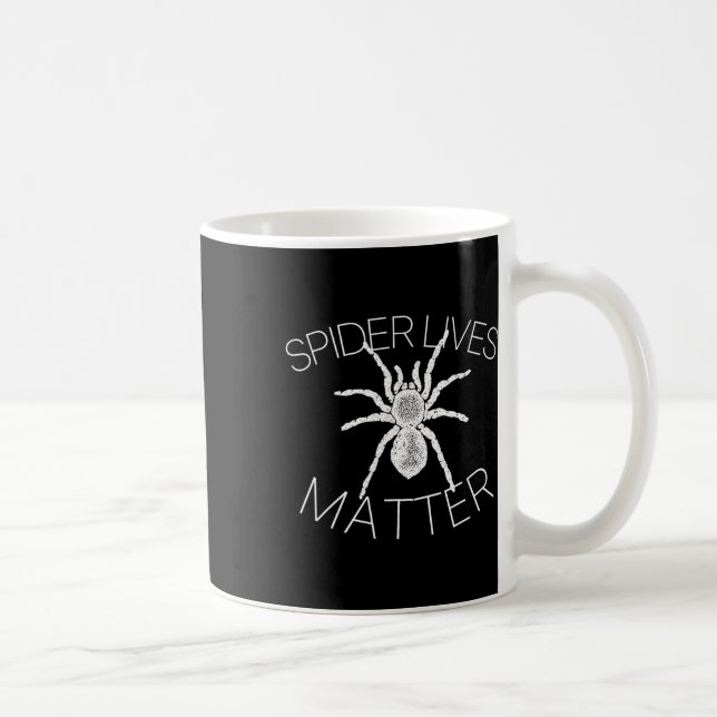 Spider Lives Problem Funny Insect Meme T Shirt  Coffee Mug (Right)