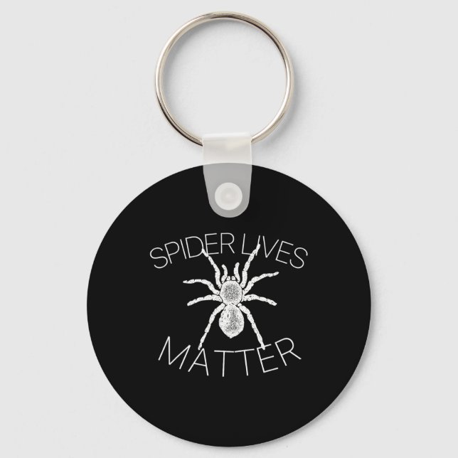 Spider Lives Problem Funny Insect Meme T Shirt  Key Ring (Front)