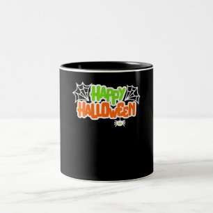 Spider Lovers Happy Halloween Colourful Cute Spide Two-Tone Coffee Mug