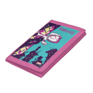 Spider-Man   Chibi Ghost-Spider On The Lookout Trifold Wallet