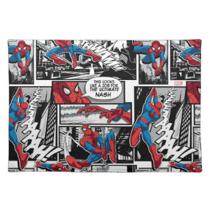 Spider-Man Comic Panel Pattern   Add Your Name Placemat