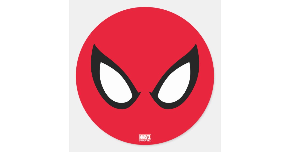 Spider-Man Eyes Classic Round Sticker | Zazzle
