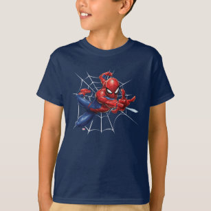 Spider-Man | Geometric Character Art Pattern T-Shirt