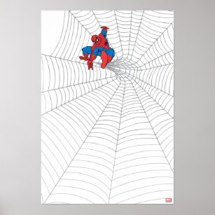 Spider-Man in Centre of Web Poster