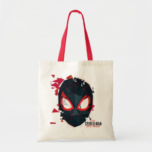 Spider-Man Miles Morales Shattered Mask Graphic Tote Bag