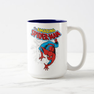 Spider-Man Retro Price Graphic Two-Tone Coffee Mug