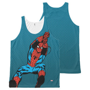 Spider-Man Retro Web Swing All-Over Print Singlet
