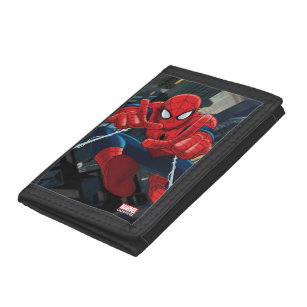 Spider-Man Shooting Web High Above City Trifold Wallet