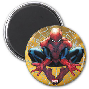 Spider-Man   Sitting In A Web Magnet