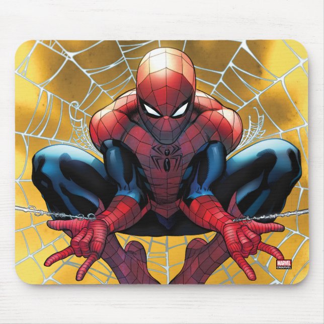 Spider-Man | Sitting In A Web Mouse Pad | Zazzle