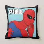 Spider-Man #tehe Laughing Meme Graphic Cushion<br><div class="desc">The classic 1960's animated Spider-Man transformed into a meme,  laughing over his shoulder with #tehe.</div>