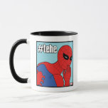 Spider-Man #tehe Laughing Meme Graphic Mug<br><div class="desc">The classic 1960's animated Spider-Man transformed into a meme,  laughing over his shoulder with #tehe.</div>