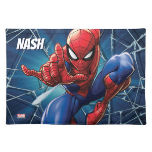 Spider-Man   Web-Shooting Leap   Add Your Name Placemat