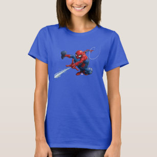 Spider-Man Web Slinging By Train T-Shirt