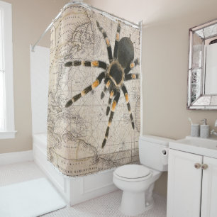 Spider Map Shower Curtain