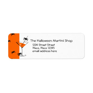 Spider Martini Return Address Label