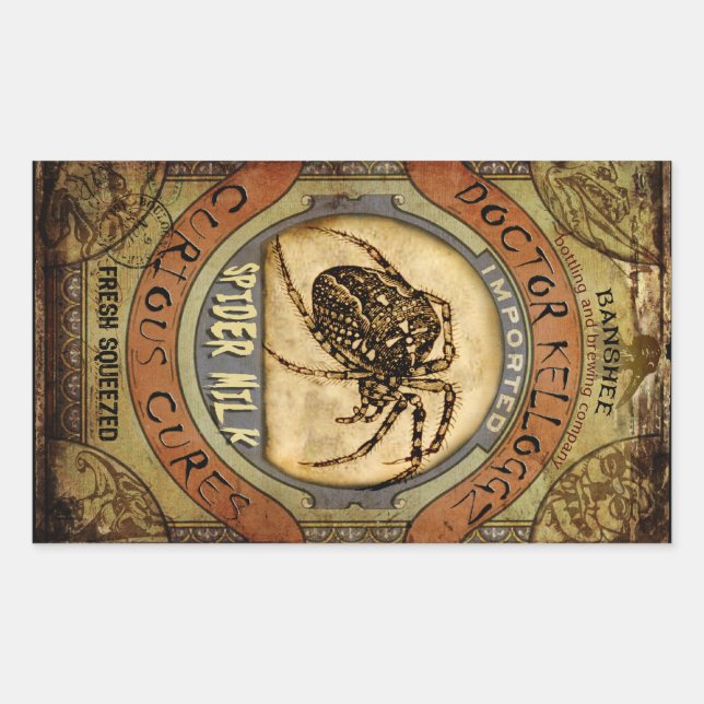 Spider Milk Rectangular Sticker (Front)