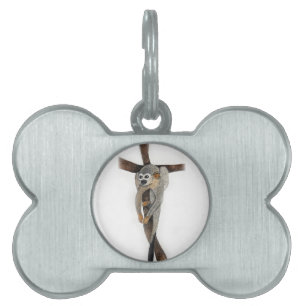 spider monkey pen art pet ID tag