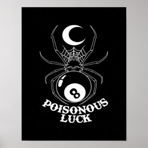 Spider Moon Poisonous Luck Poster