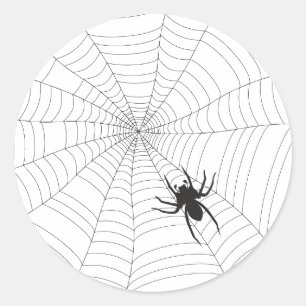 Spider net classic round sticker