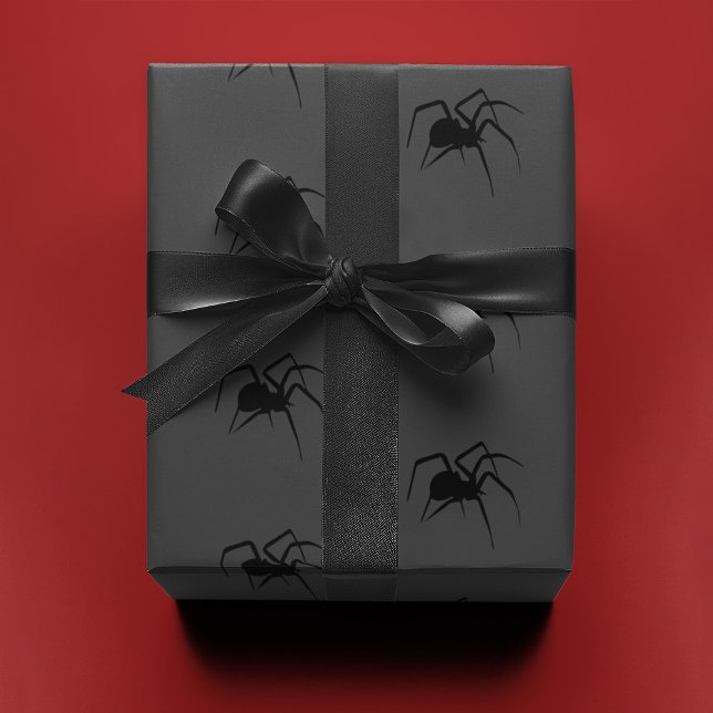 Spider on Grey |  Wrapping Paper (Creator Uploaded)
