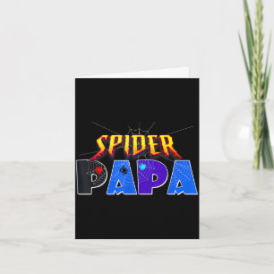 Spider papa design fathers day match family card