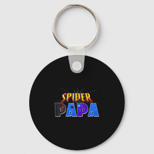 Spider papa design fathers day match family key ring