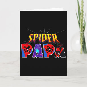 Spider Papa Shirt Birthday Fathers Day Halloween C Card