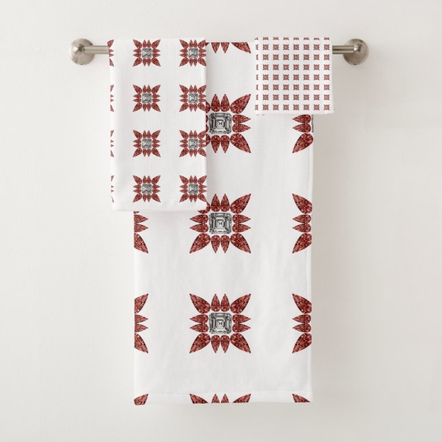 Spider Pattern Bath Towel Set (Insitu)