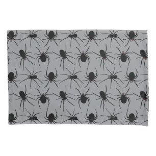 Spider Pattern On Gray Pillowcase