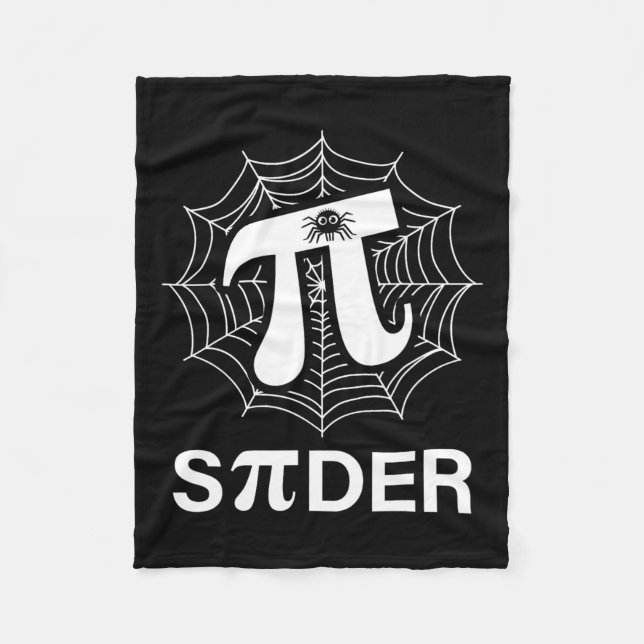 Spider Pi Spider Science Math Teacher Funny Spider Fleece Blanket (Front)
