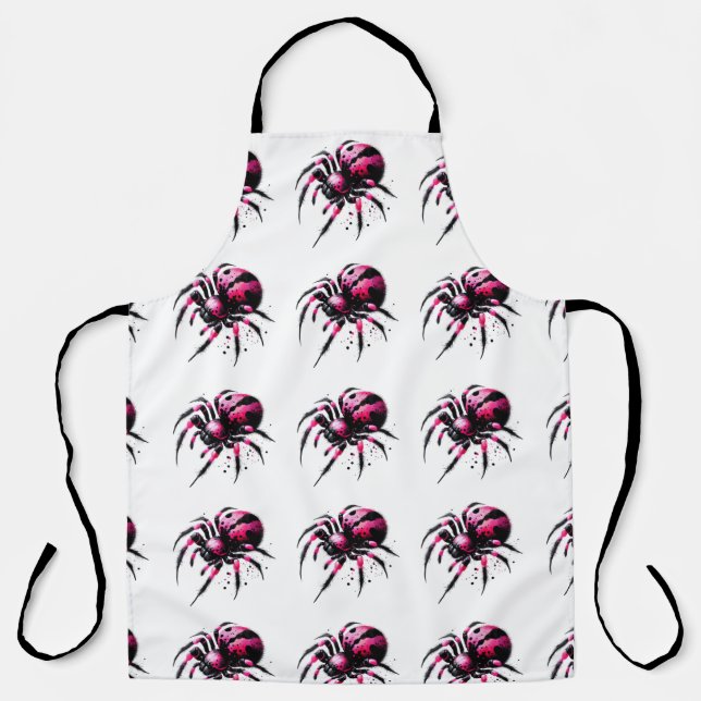 spider pink halloween apron (Front)