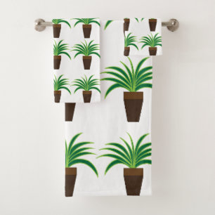 Spider Plant    Bath Towel Set