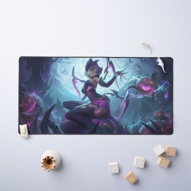Spider Queen Gaming Desk Mat | Dark Magic Desk Mat (Kids Table)