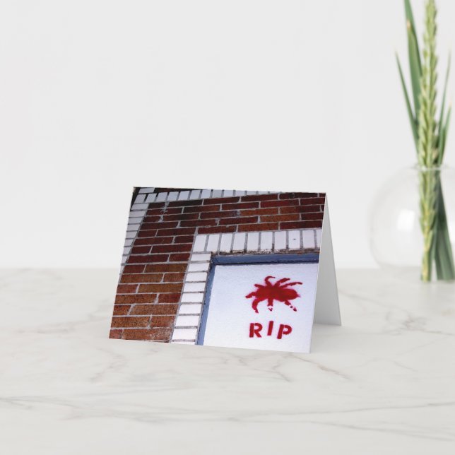 spider r.i.p. stencil card (Front)