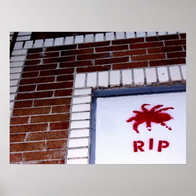 spider r.i.p. stencil poster (Front)