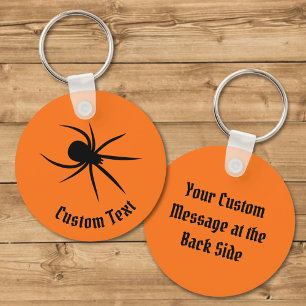 Spider Silhouette Keychain