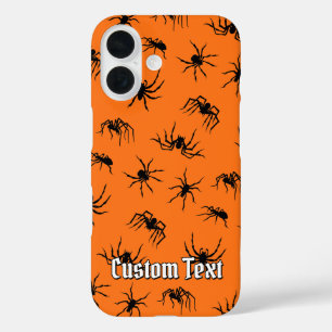 Spider Silhouettes Pattern iPhone 16 Case