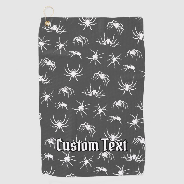 Spider Silhouettes Pattern Golf Towel (Front)