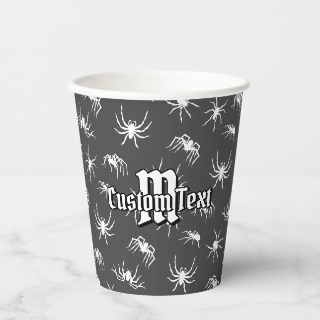 Spider Silhouettes Pattern Paper Cups (Front)