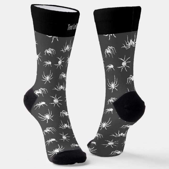 Spider Silhouettes Pattern Socks (Angled)