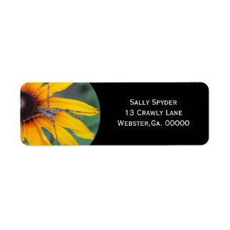 Spider Sitting on a Rudbeckia Return Address Label