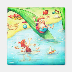 Spider Sonja and Ladybug Kai in July Magnet