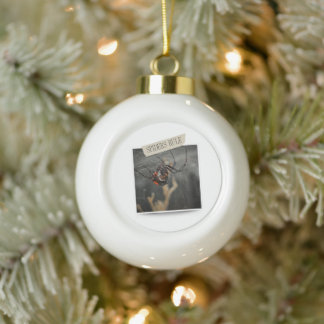 Spider Spirit – Bold Nature-Inspired Design Ceramic Ball Christmas Ornament