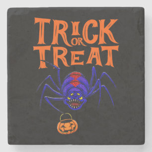 Spider Trick Or Treat Shirt Women Funny Halloween Stone Coaster